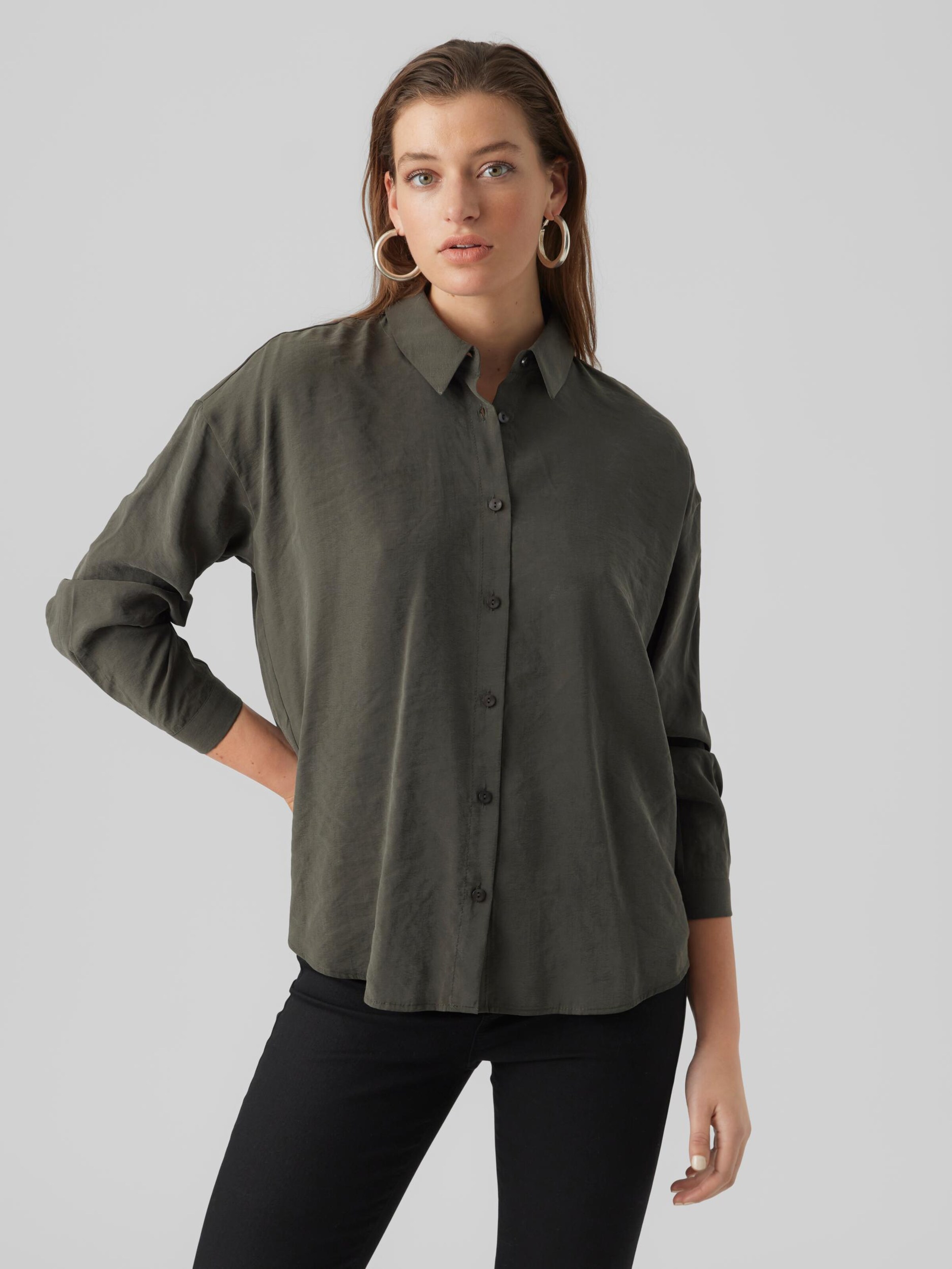 Vero moda olive green dress sale