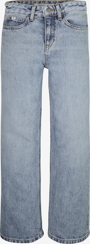 Calvin Klein Jeans - Perna larga Calças de ganga 'SALT PEPPER' em azul: frente