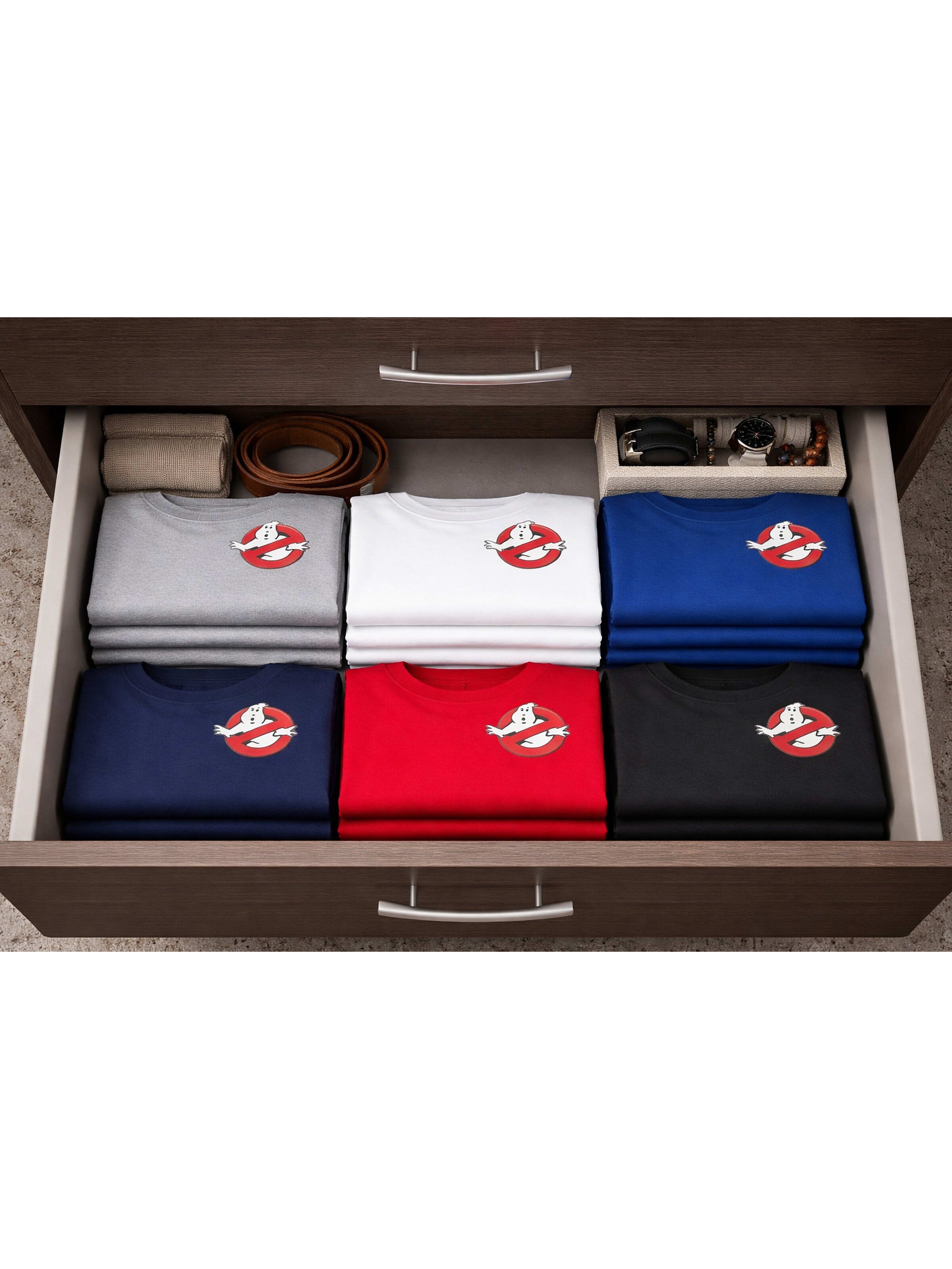 Blondie & Brownie Shirt 'GhostbustersPatch'‌‌‌ in Grau