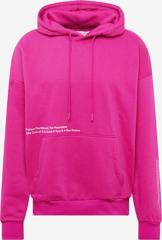 TOM TAILOR DENIM Sweatshirt in Pink: predná strana