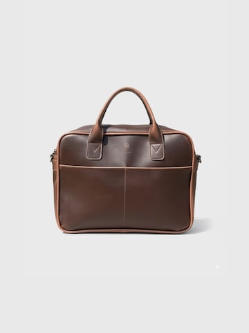 Plant Inside Laptoptas 'Vegan Laptop Bag' in Bruin: voorkant