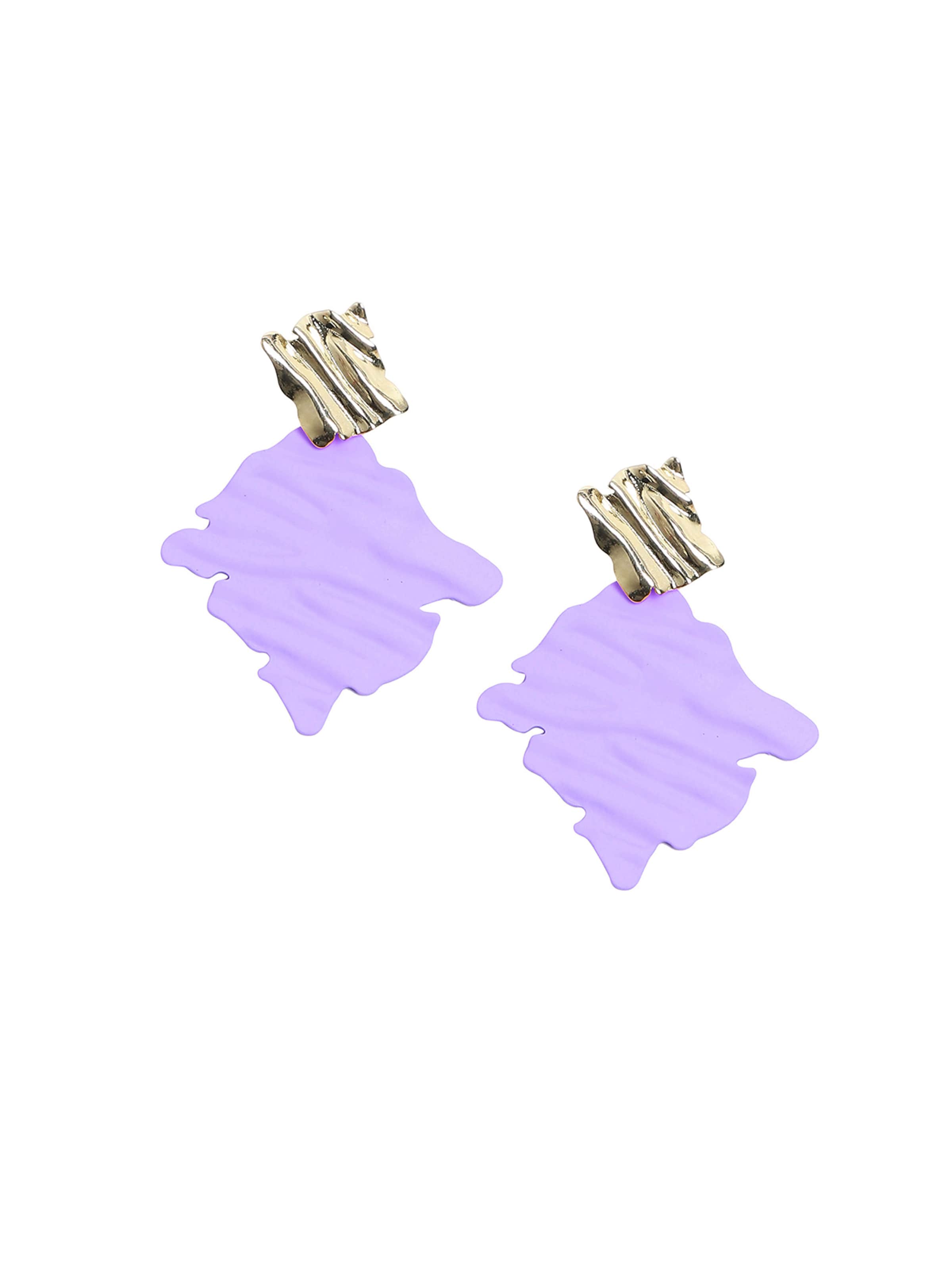 SOHI Náušnice 'Mudrika' – fialová: přední strana