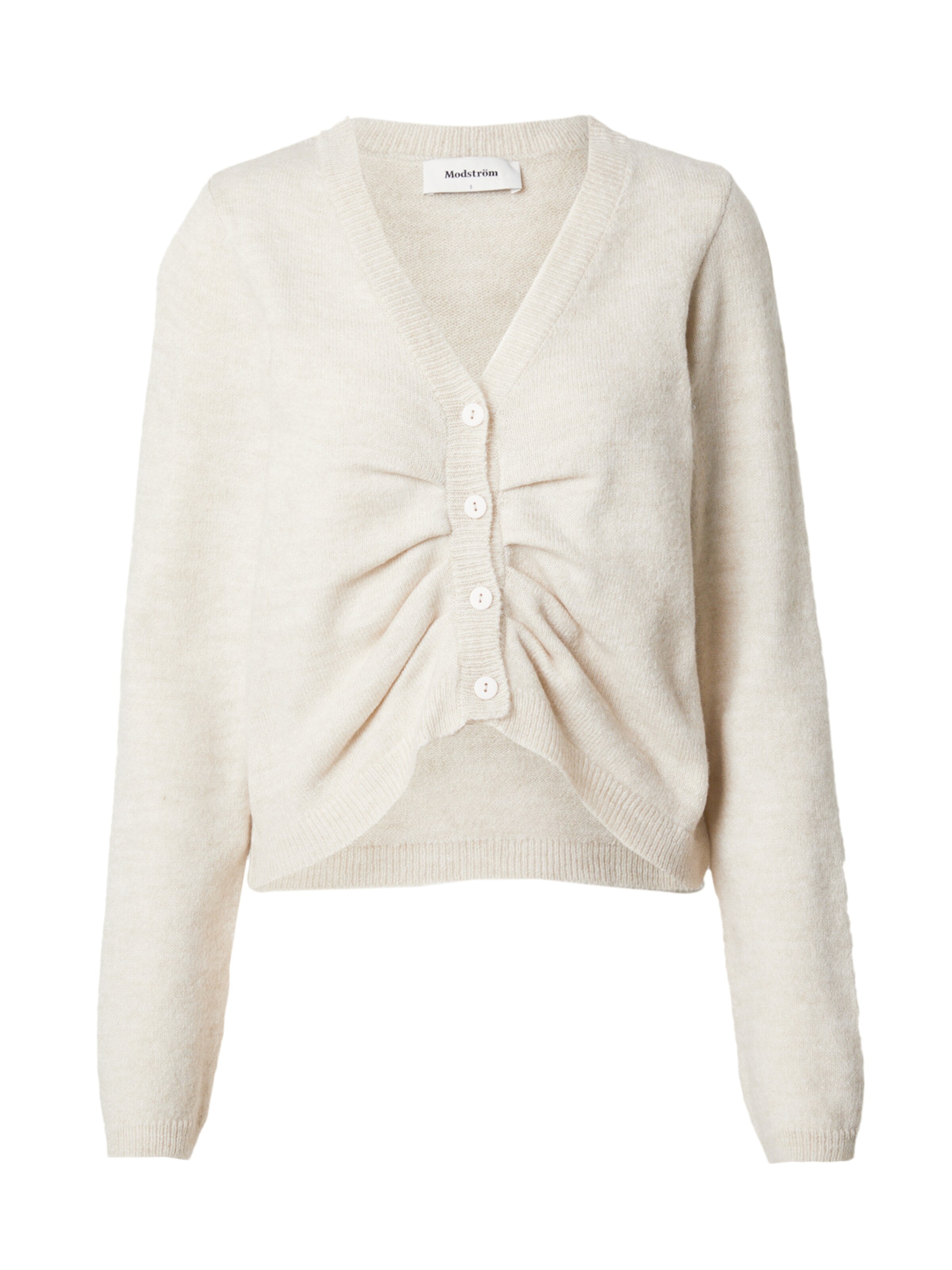 modström Knit Cardigan 'Heat' in Beige: front