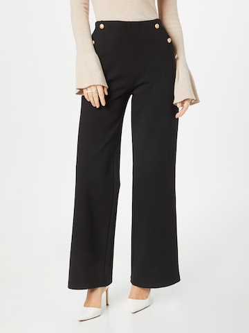 évasé Pantalon 'Linea' Peppercorn en noir : devant