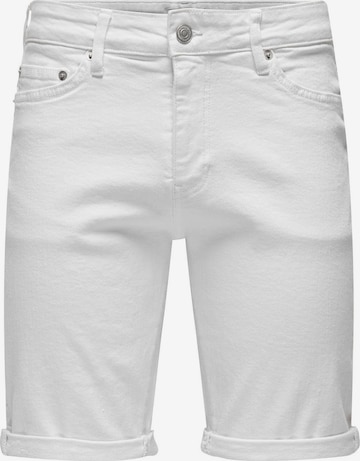 Only & Sons Slimfit Shorts 'PLY' in Weiß: predná strana