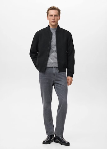 MANGO MAN Between-Season Jacket 'Normand' in Black