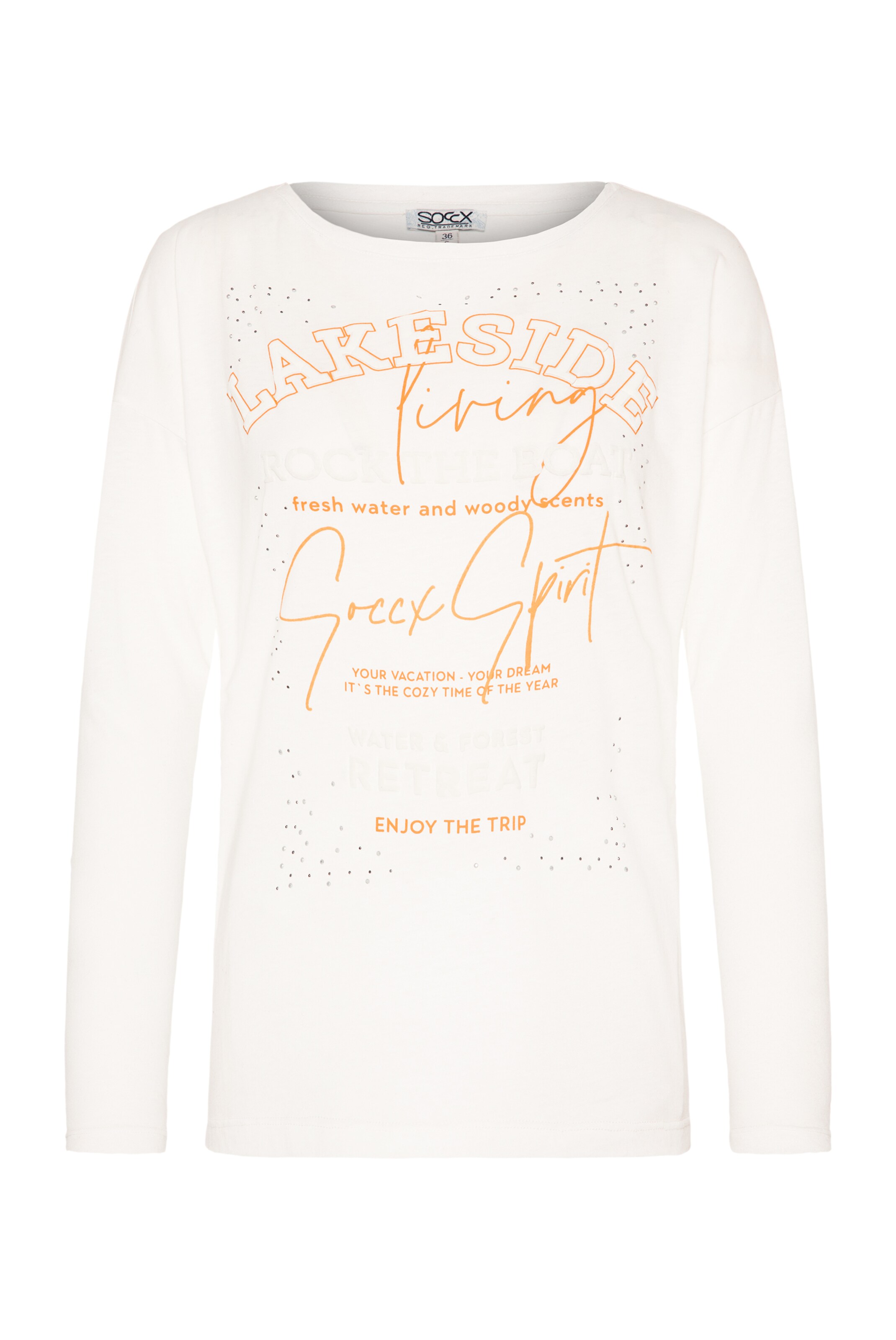 T-shirt 'Rock the Boat' Soccx en blanc : devant