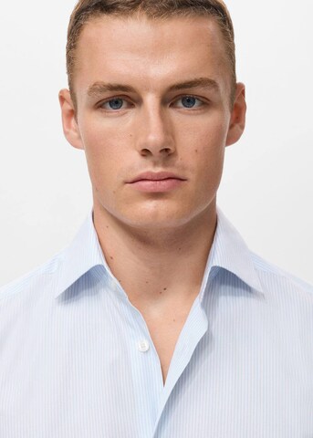 MANGO MAN Slim fit Button Up Shirt 'Vecchia1' in Blue