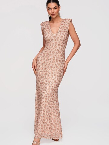 Ombre Evening dress in Beige: front