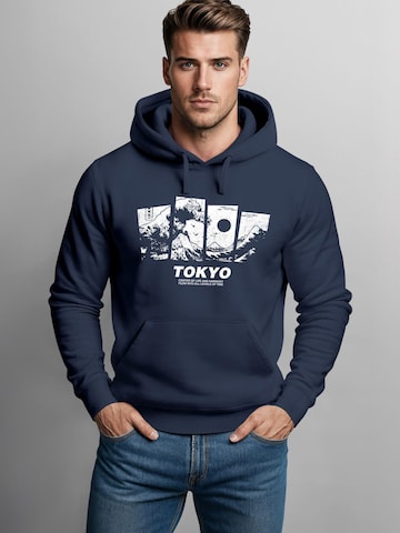 Neverless Sweatshirt 'Tokyo Wave' in Blue