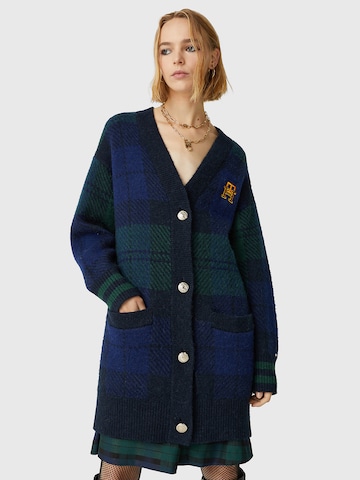 TOMMY HILFIGER Strickjacke 'Black Watch Tartan' in Blau: predná strana