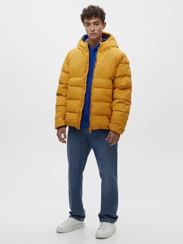 Pull&Bear Winter Jacket in Yellow