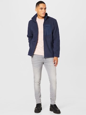 JACK WOLFSKIN Athletic fleece jacket 'KINGSWAY' in Blue