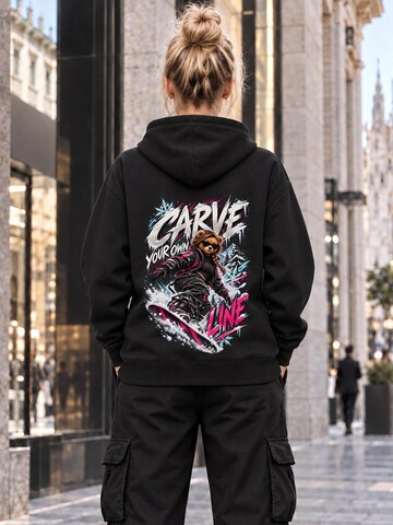 LUNØIR StudioSweater majica 'BOSS Femme Winter Snowboard Line' - crna boja