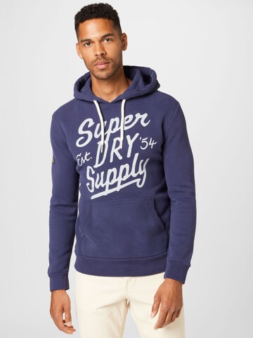 Superdry Mikina – modrá: přední strana