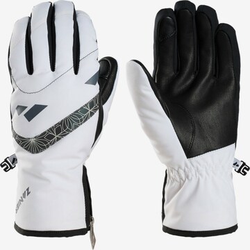 Zanier Full Finger Gloves 'STUBAI.STX' in White: front