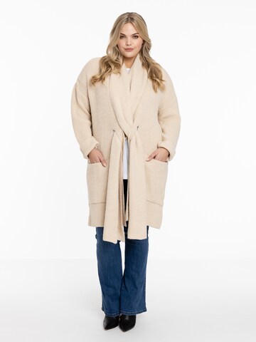 Yoek Strickjacke in Beige