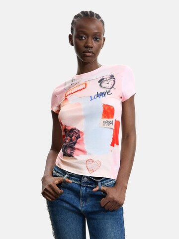 Desigual T-Shirt in Pink: Vorderseite