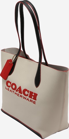 COACH Shoppingväska i beige: framsida