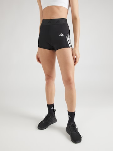 ADIDAS PERFORMANCE Skinny Workout Pants 'HYGLM' in Black: front