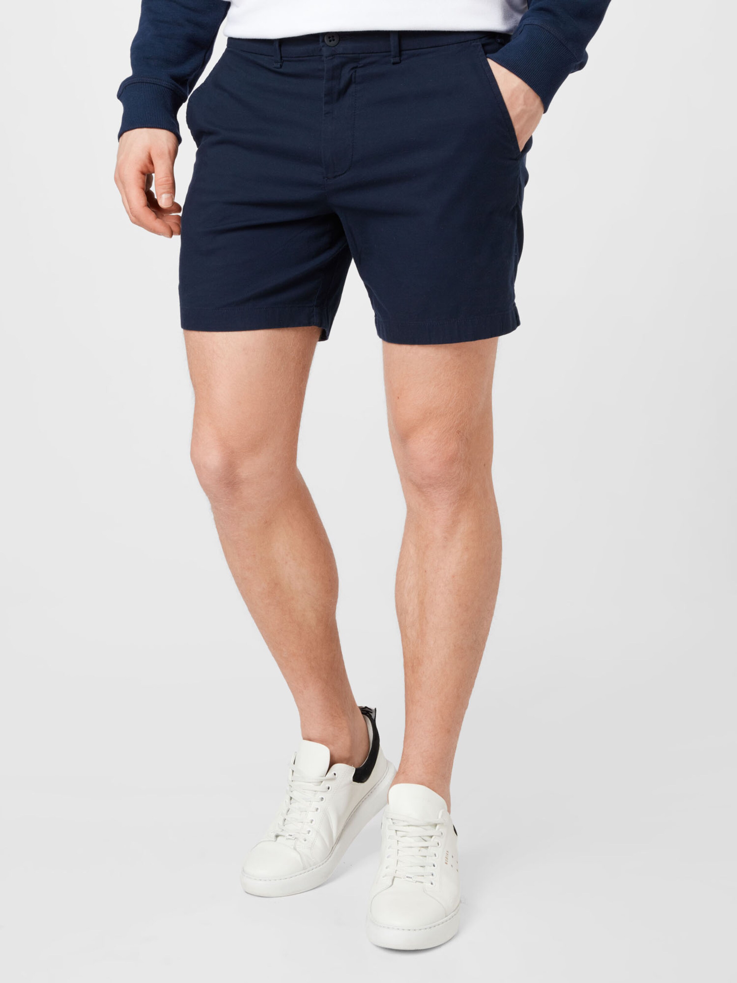 Männer Hosen Abercrombie & Fitch Shorts 'PLAINFRONT' in Dunkelblau - BV92051