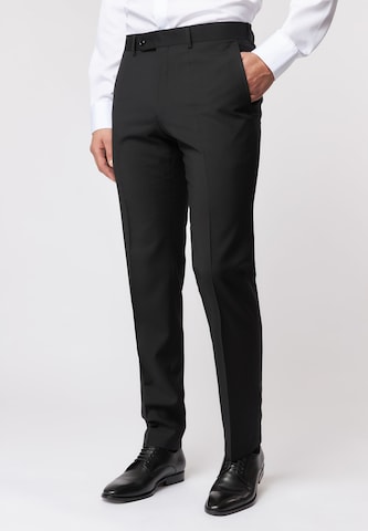 ROY ROBSON Regular Pleated Pants in Black: front