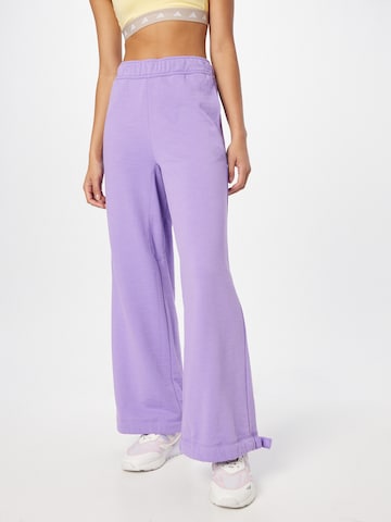 ADIDAS SPORTSWEAR Wide leg Sports trousers 'Dance Versatile ' in Purple: front