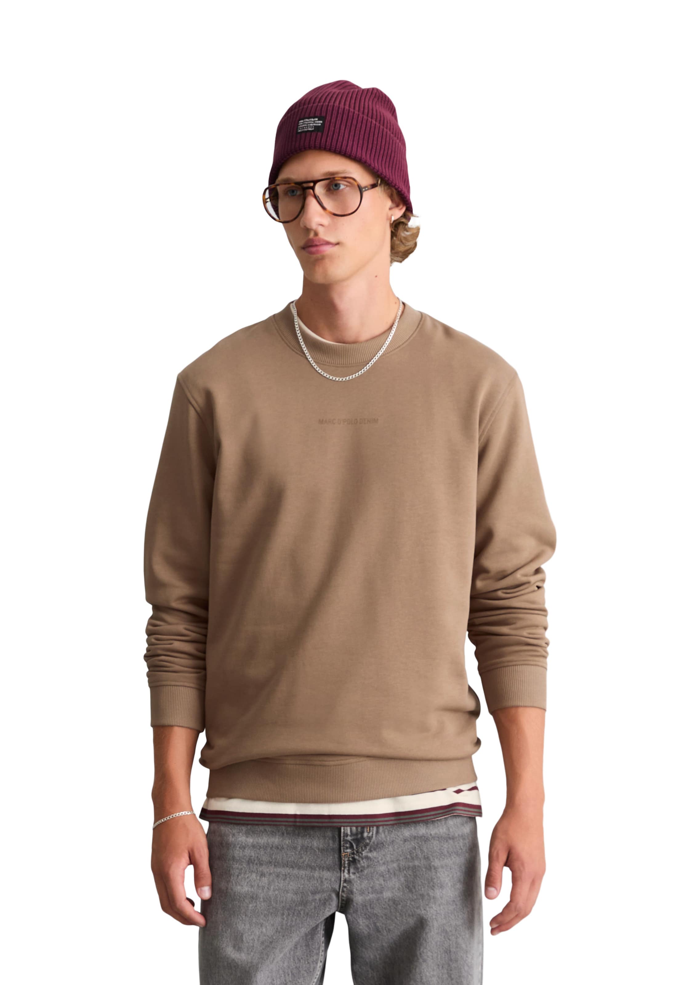 Marc O'Polo DENIM Sweatshirt in Brown: front
