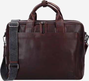 STRELLSON Document Bag in Brown: front