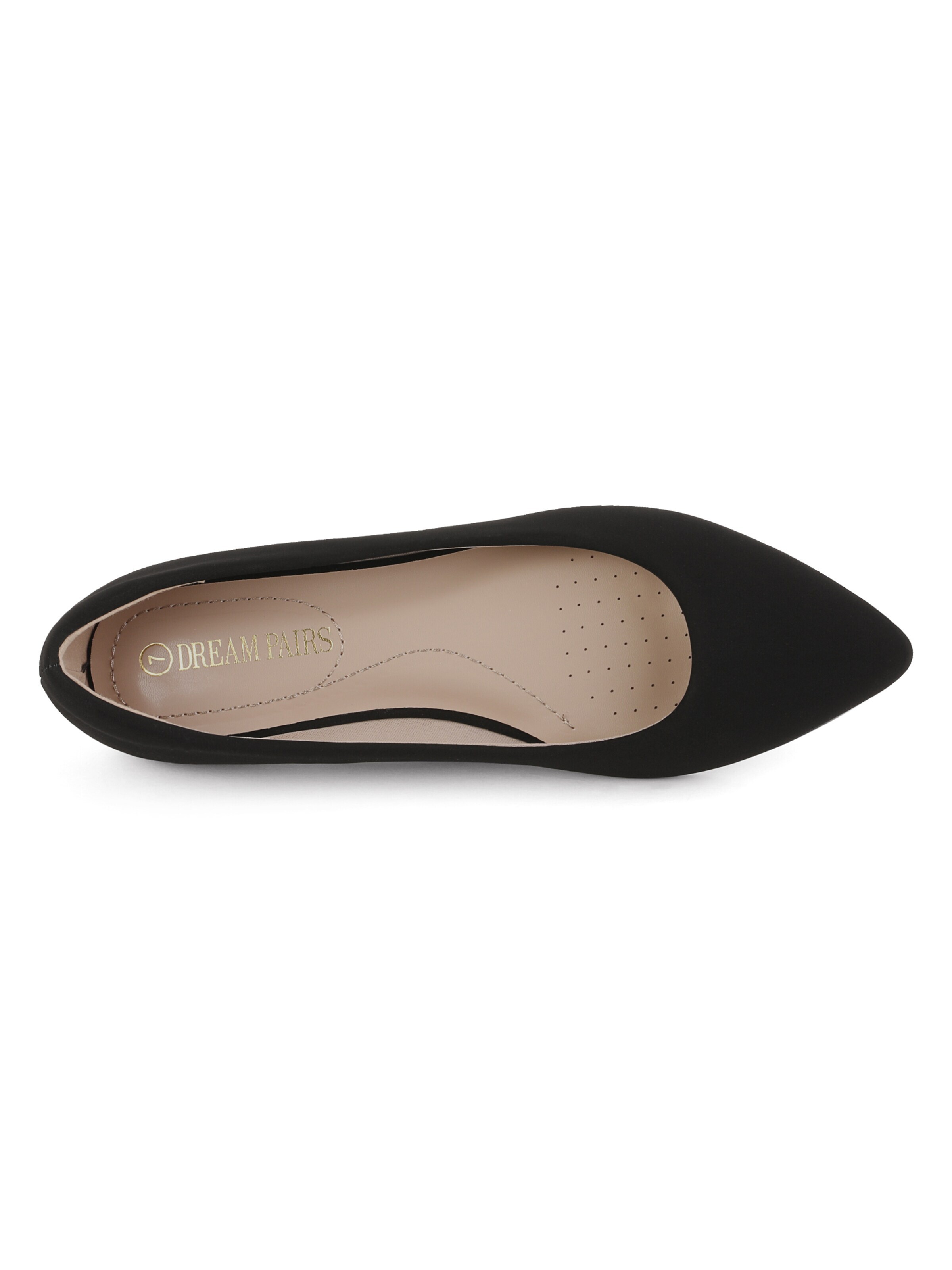 Dream Pairs Ballerina in Zwart