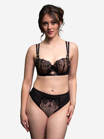 SugarShape Boyshorts ' MY PLEASURE ' in Black: front