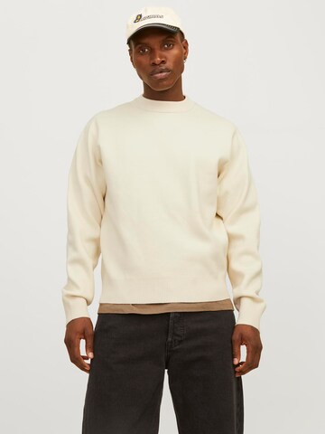 Pull-over 'JORVesterbro' JACK & JONES en beige : devant