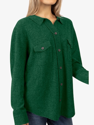 Rainbow Cashmere Blouse in Green