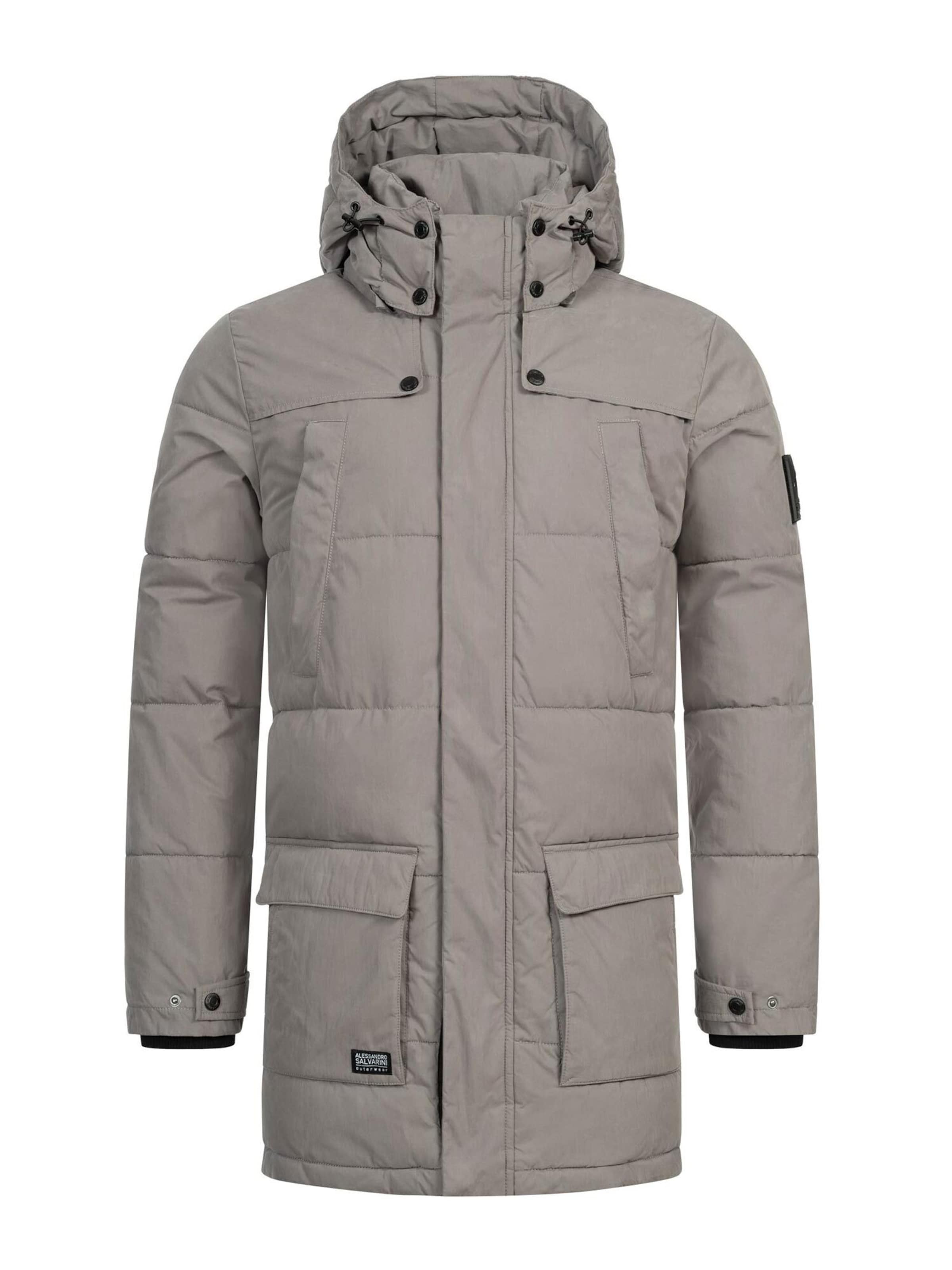Alessandro Salvarini Winterjas 'AS458' in Grijs: voorkant