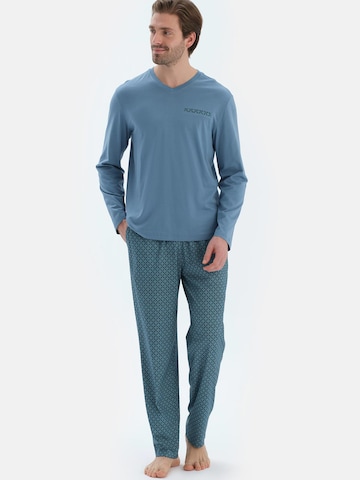 Dagi - Pijama largo en azul: frente