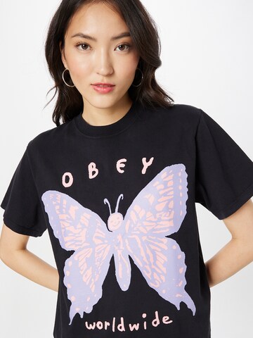 Obey - Camiseta en negro