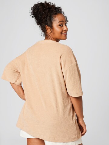 A LOT LESS Oversized bluse 'Luna' i beige