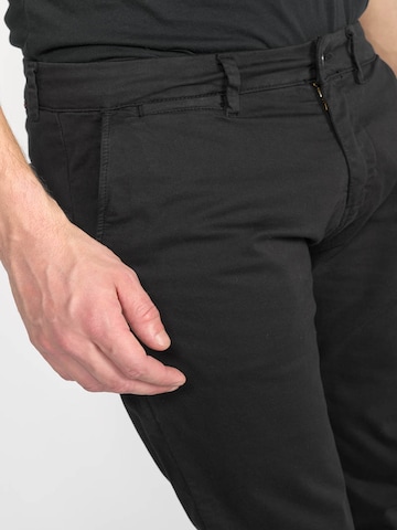 Le Temps Des Cerises Slimfit Chino 'Cesar' in Zwart