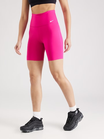 Skinny Pantalon de sport 'ONE' NIKE en rose : devant