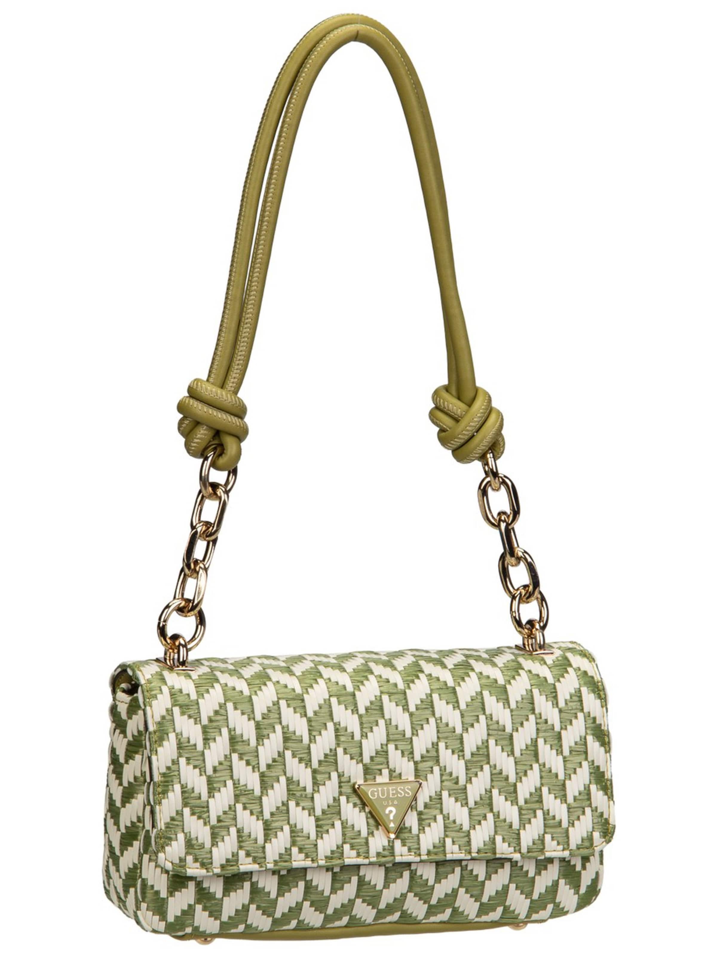 Borsa a spalla 'Tessi' di GUESS in verde: frontale