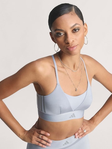 ADIDAS PERFORMANCE Bustier Sport bh 'HYG' in Grijs: voorkant