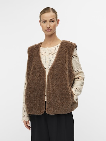 OBJECT Bodywarmer 'ELLA' in Bruin: voorkant