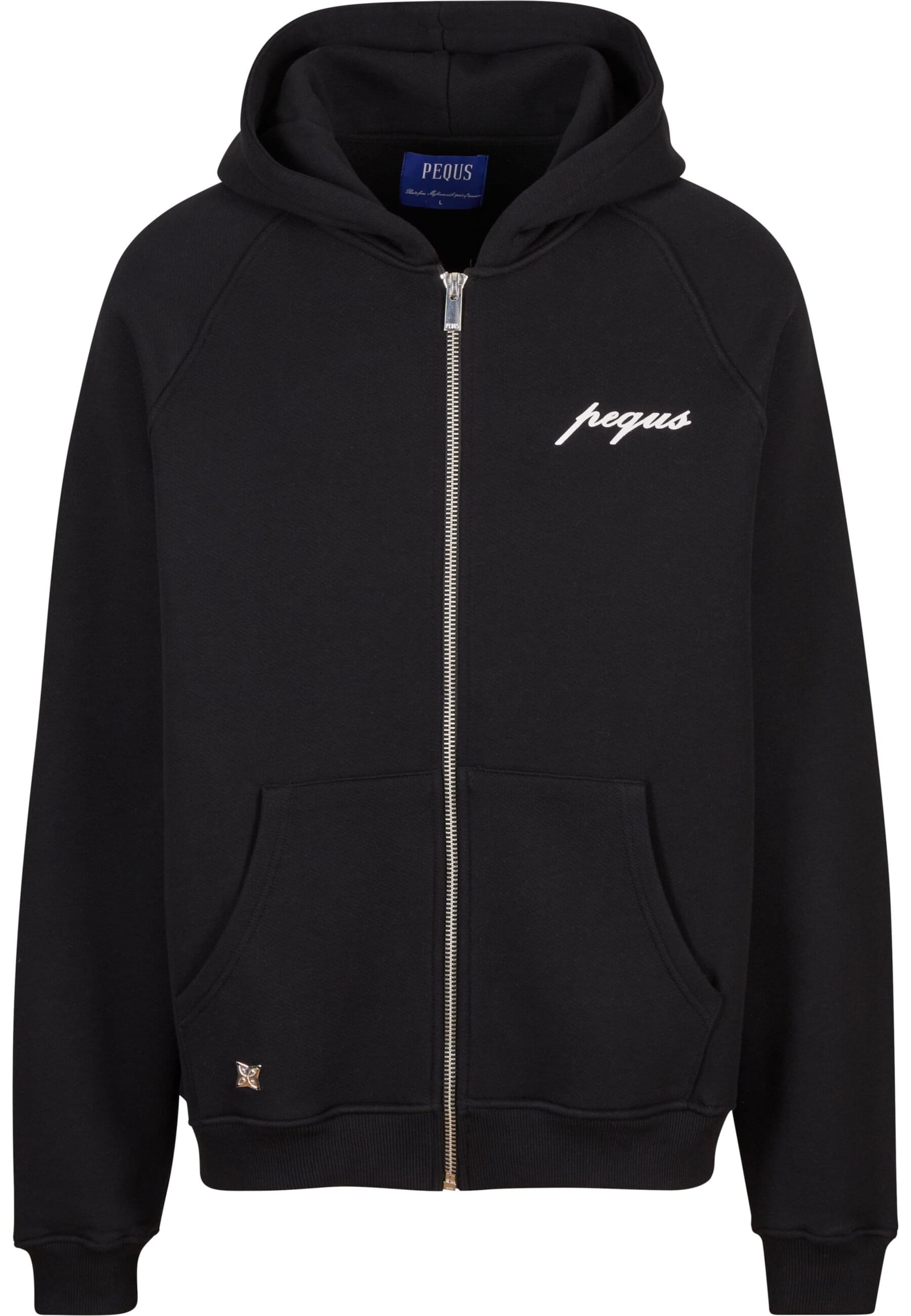 Pequs Sweatvest in Zwart: voorkant