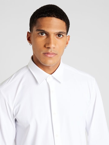 BOSS Black Comfort fit Button Up Shirt 'ROAN' in White