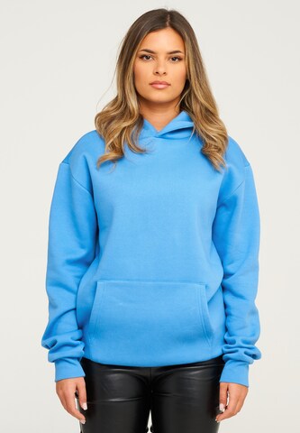 behype Sweatshirt 'COMFY' in Blau: Vorderseite