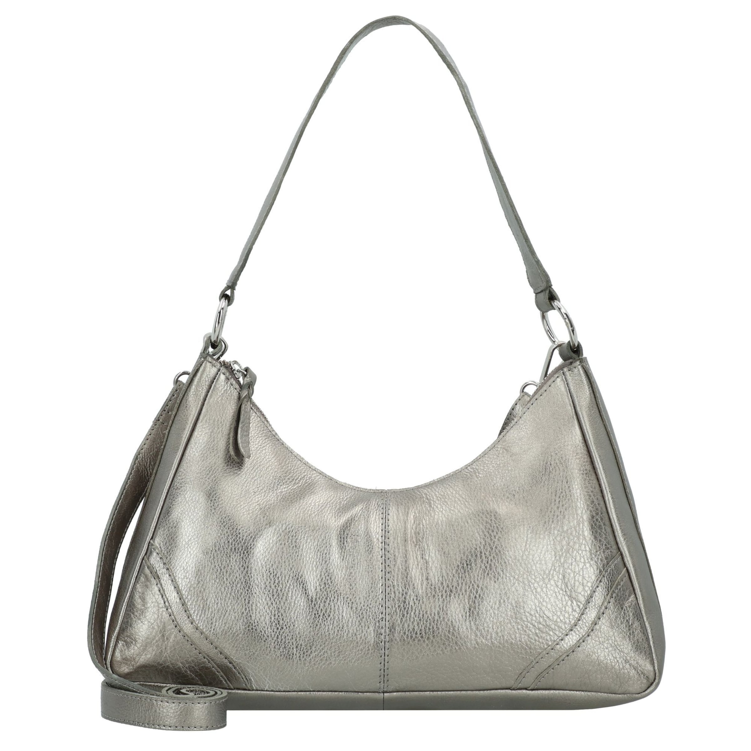 Taschendieb Wien Schultertasche 'Salvatorgasse' in Silber: Vorderseite