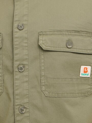 BLEND Comfort Fit Kurzarmhemd ' BHMatz Overshirt ' in Grün