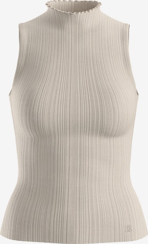 HUGO Knitted Top 'Sarepilk' in Beige: front