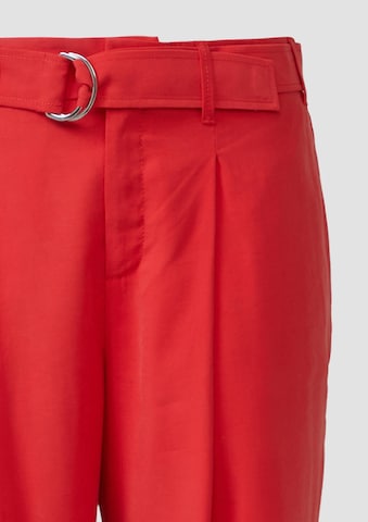 s.Oliver Wide leg Bandplooibroek in Rood