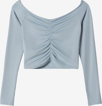 Bershka Shirt in Blauw: voorkant